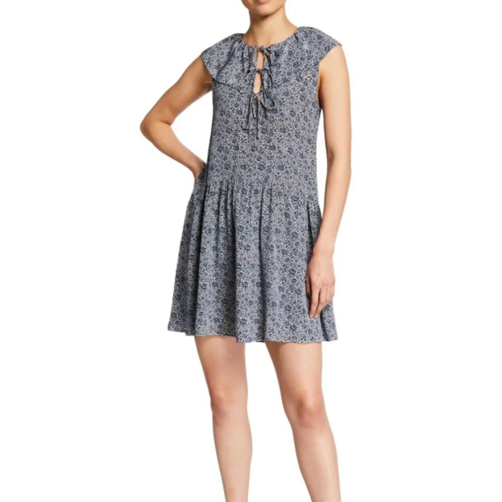 Rebecca Taylor Sleeveless Nouveau Vine-Print Dress NWT M